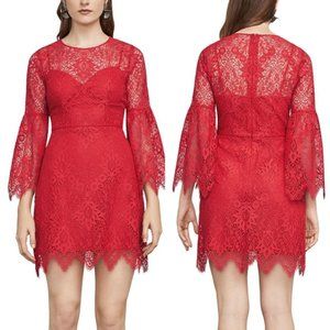 NEW" BCBG MAXAZRIA Daniella Lace Red Color Dress Size 8 $348